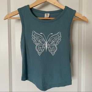 Urban Outfitters Open Back Crop Tank Top